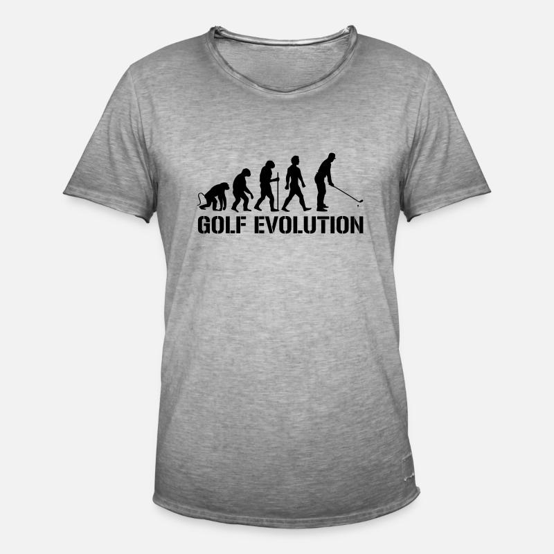 evolution golf - Männer Vintage T-Shirt - Vintage Grau