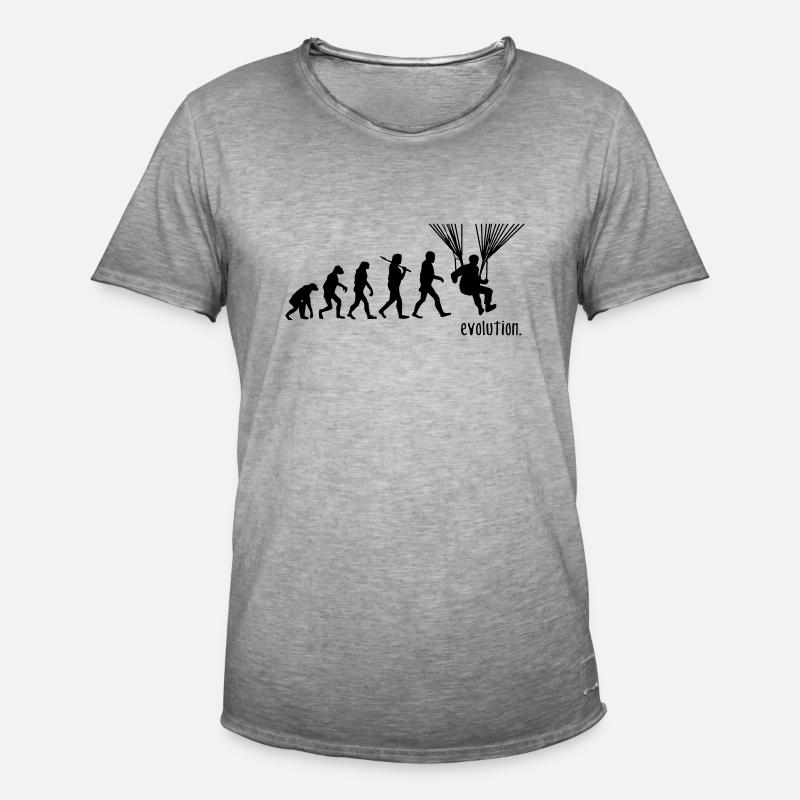 Paragliding Evolution Gleitschirm Evolution - Männer Vintage T-Shirt - Vintage Grau