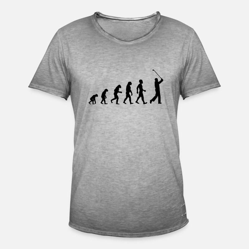 evolution golf knock off - Männer Vintage T-Shirt - Vintage Grau