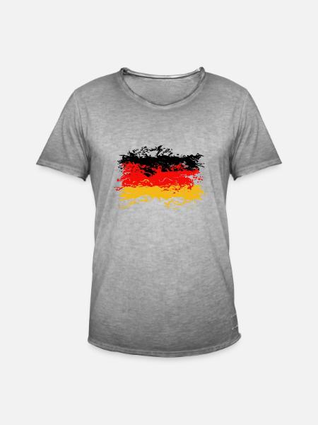 Germany Flag - German Flag - Men's Vintage T-Shirt - vintage grey