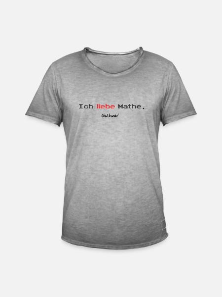 Mathe Ironie Shirt - Männer Vintage T-Shirt - Vintage Grau