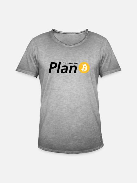 Time for plan B - Men's Vintage T-Shirt - vintage grey