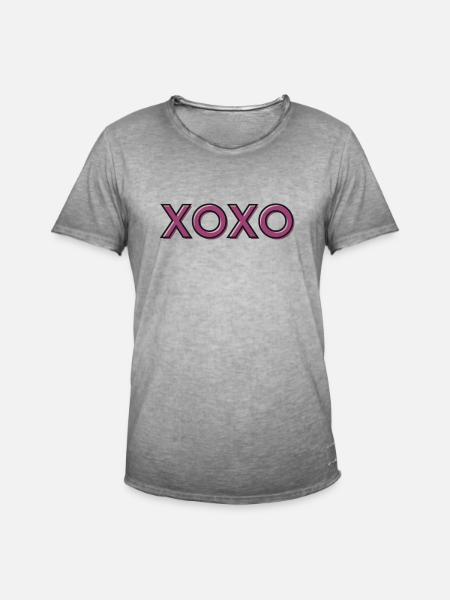 xoxo - Men's Vintage T-Shirt - vintage grey