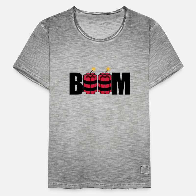 boom lit tnt dynamite explode explosion Men's Vintage T-Shirt