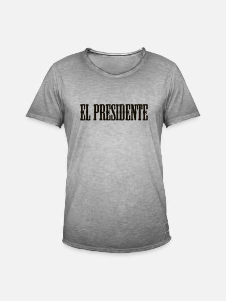 El Presidente - Männer Vintage T-Shirt - Vintage Grau