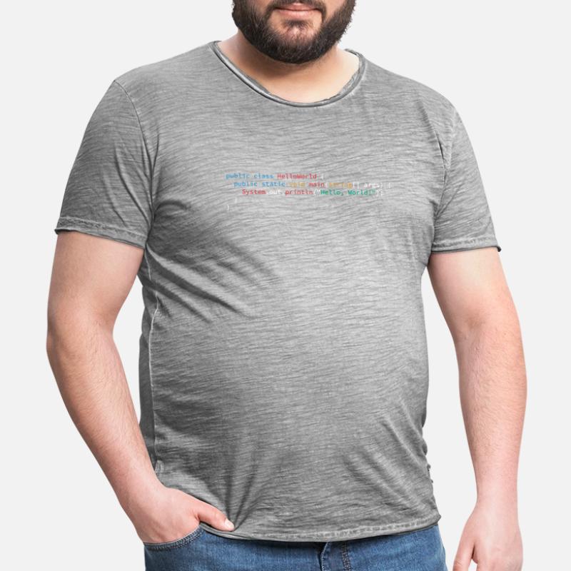 Langage de programmation Java Hello World T-shirt vintage Homme