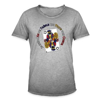 L'as de Trèfle qui Pique ton Coeur - T-shirt vintage Homme - vintage gris - Devant - Jose (178cm)
