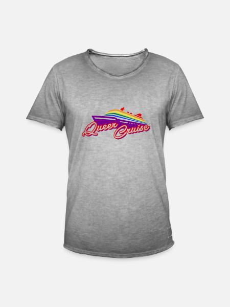 Queer Cruise - Men's Vintage T-Shirt - vintage grey