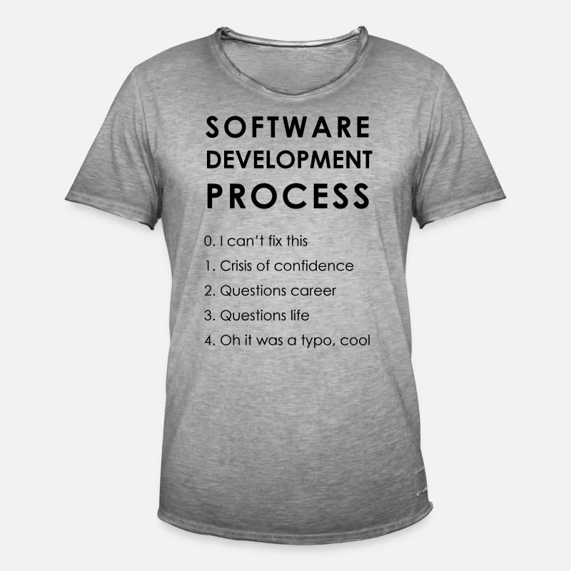 Software Development Process - Männer Vintage T-Shirt - Vintage Grau