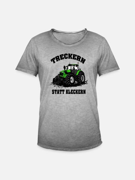 Traktor - Schlepper - Landwirt - Bauer - Männer Vintage T-Shirt - Vintage Grau