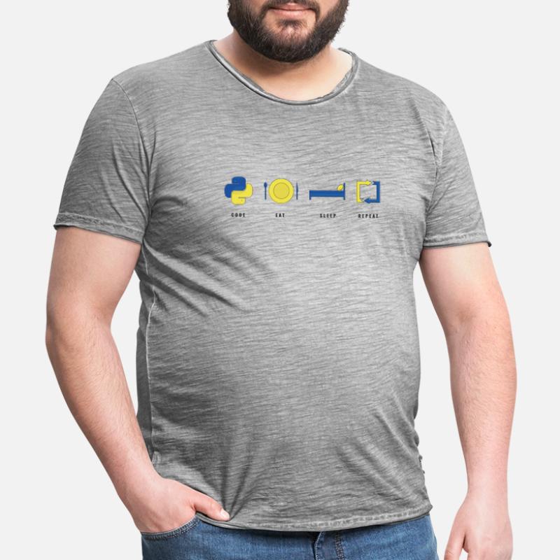 CODER PYTHON LIFE Männer Vintage T-Shirt