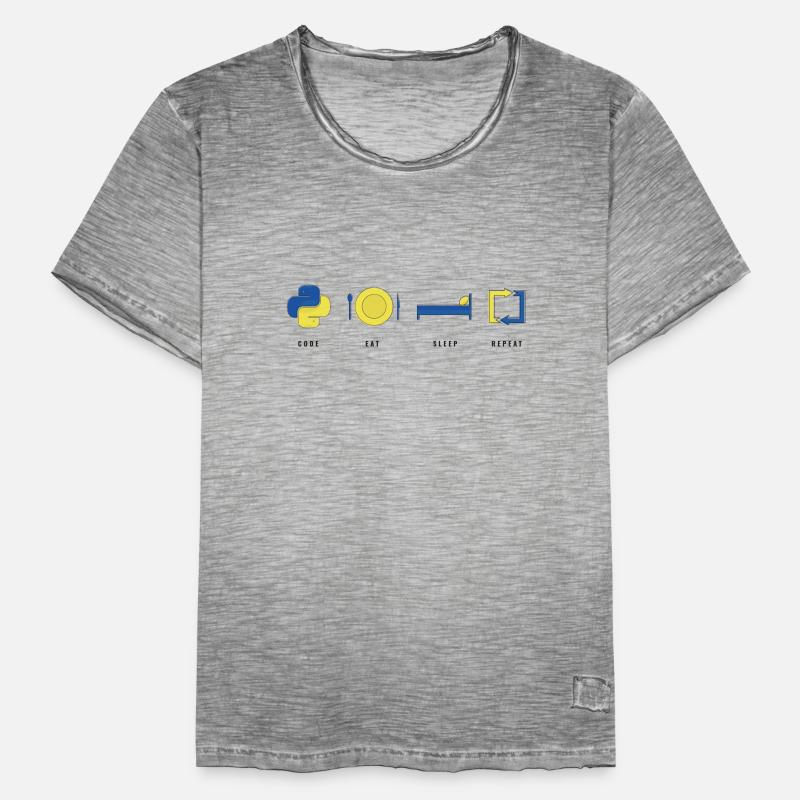 CODER PYTHON LIFE Männer Vintage T-Shirt