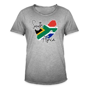 Südafrika - Männer Vintage T-Shirt - Vintage Grau - Vorne