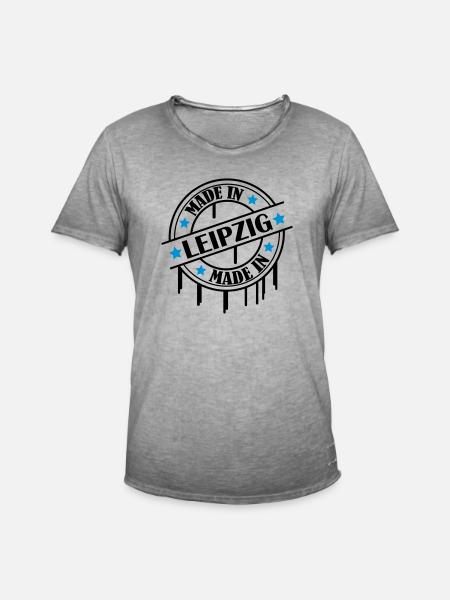 made_in_leipzig_02 - Männer Vintage T-Shirt - Vintage Grau