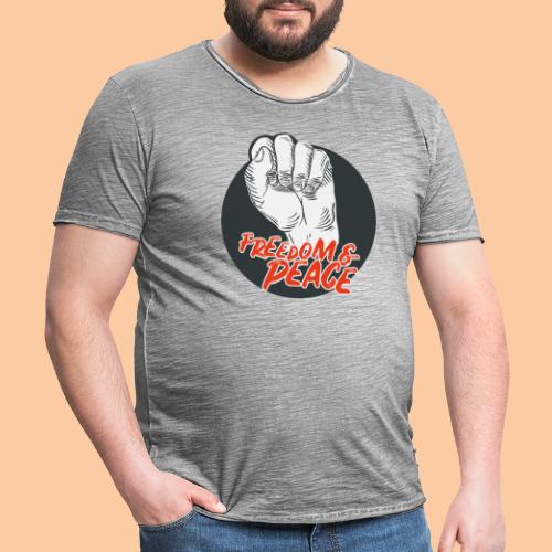 Fist raised for peace and freedom - Men's Vintage T-Shirt