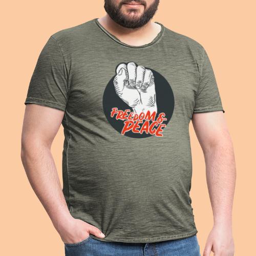 Fist raised for peace and freedom - Men's Vintage T-Shirt