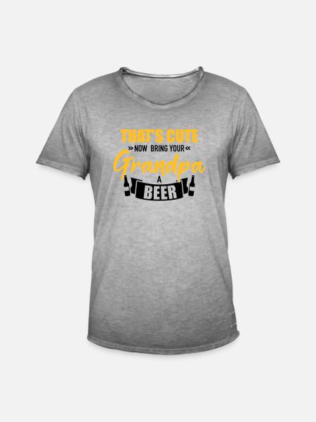 Grandfather - Men's Vintage T-Shirt - vintage grey