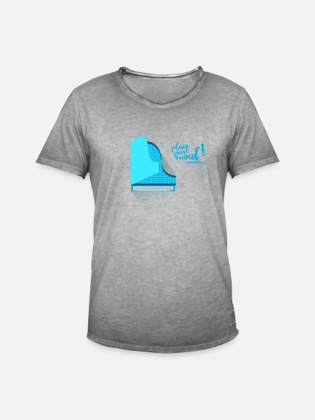 Play Your Mind - Men's Vintage T-Shirt - vintage grey