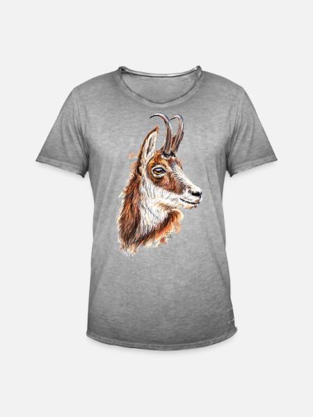 Gämse | chamois - Männer Vintage T-Shirt - Vintage Grau