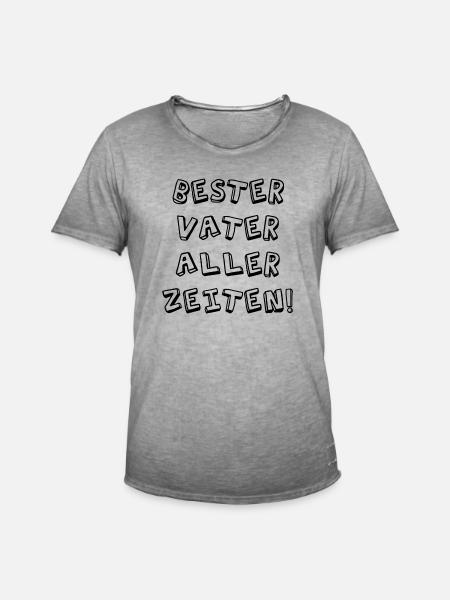 Bester Vater - Männer Vintage T-Shirt - Vintage Grau