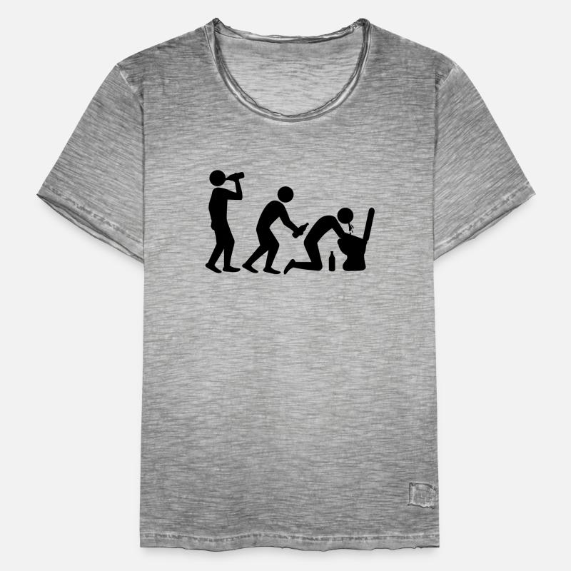 Drunken Evolution Männer Vintage T-Shirt