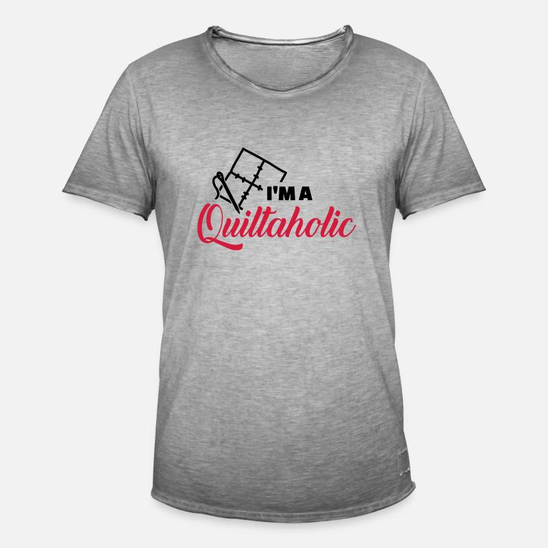 patchwork - Men's Vintage T-Shirt - vintage grey
