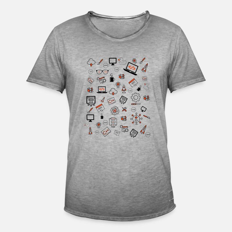 Java developer programming - Men's Vintage T-Shirt - vintage grey