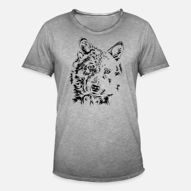 wolf pack animals nature drawing sketch icon' Men's T-Shirt | Spreadshirt