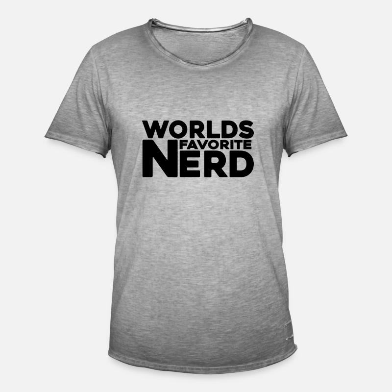 nerd coder iq server - Männer Vintage T-Shirt - Vintage Grau