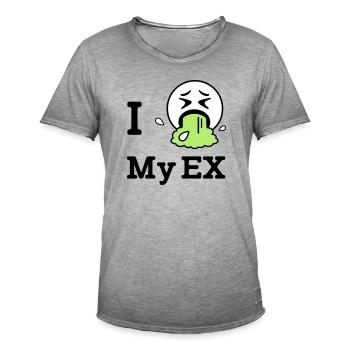 Ich hasse meine/n Ex - Männer Vintage T-Shirt - Vintage Grau - Vorne - Jose (178cm)