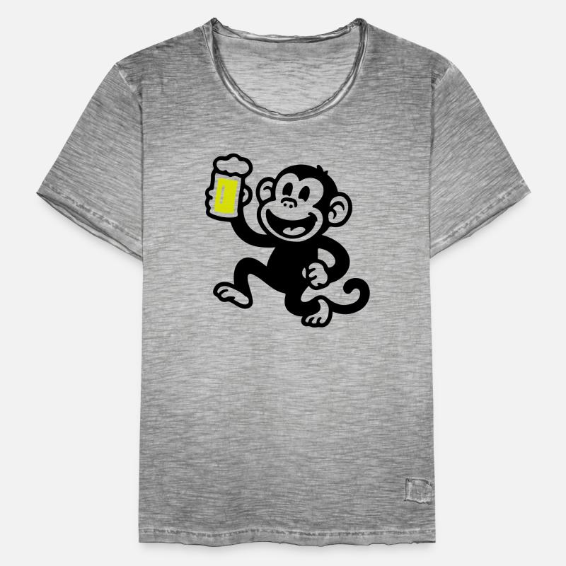 Bière de singe drôle T-shirt vintage Homme