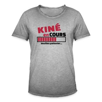 kiné en cours - T-shirt vintage Homme - vintage gris - Devant