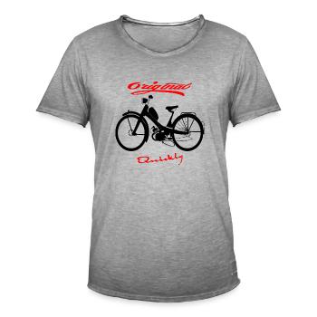 NSU Quickly Moped Cult - Men's Vintage T-Shirt - vintage grey - Front - Jose (178cm)