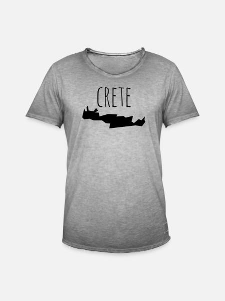 crete - Männer Vintage T-Shirt - Vintage Grau