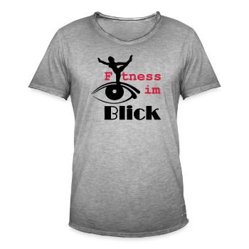 Fitness im Blick Sport Medizin Sprüche Geschenk - Männer Vintage T-Shirt - Vintage Grau - Vorne