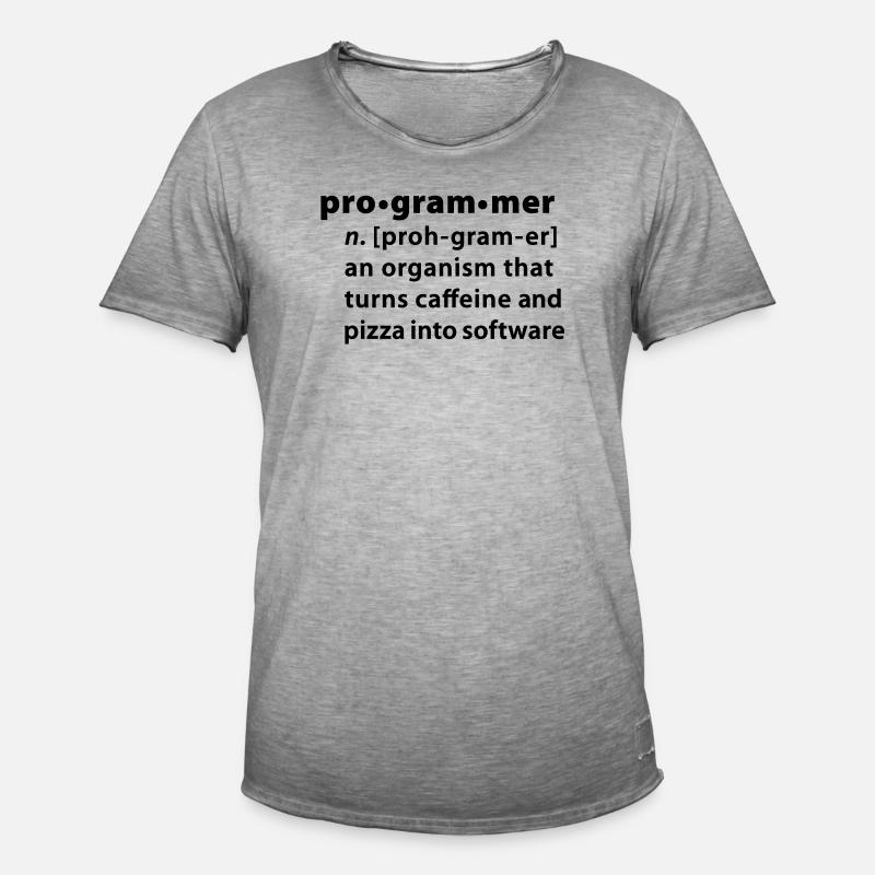 Programmdefinition - die Definition Programmer - Männer Vintage T-Shirt - Vintage Grau