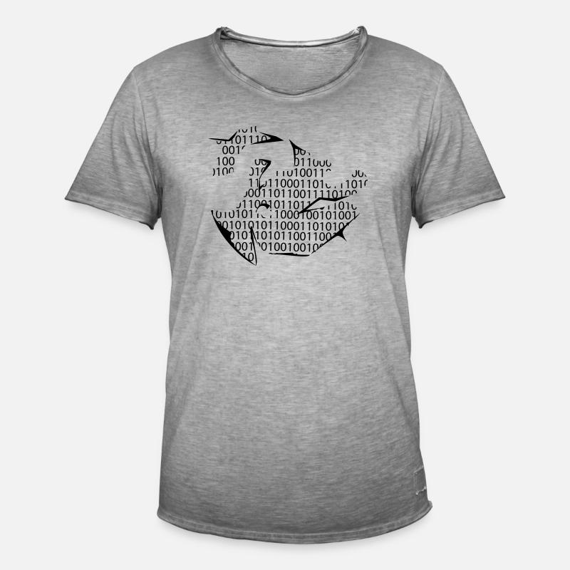 binary code - Men's Vintage T-Shirt - vintage grey