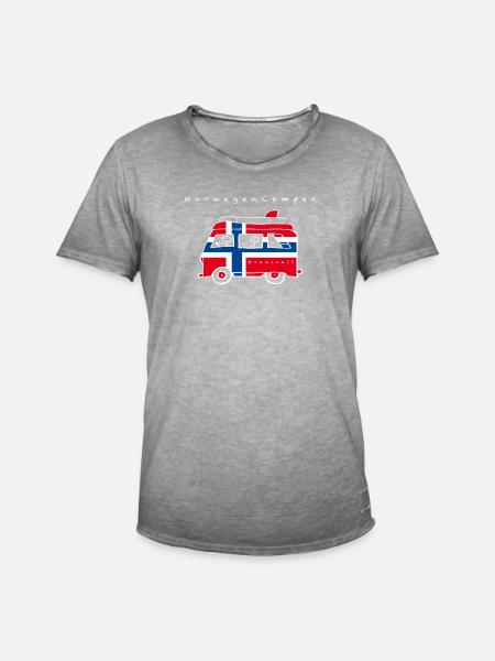 Norwegen Camper - Männer Vintage T-Shirt - Vintage Grau