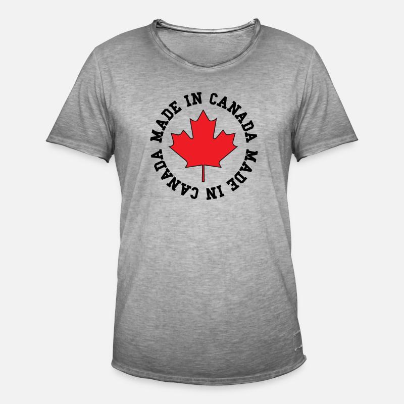 Made in Canada – Ahornblatt Statement - Männer Vintage T-Shirt - Vintage Grau