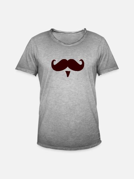 Schnurrbart Schnauz Oberlippenbart Geschenk - Männer Vintage T-Shirt - Vintage Grau