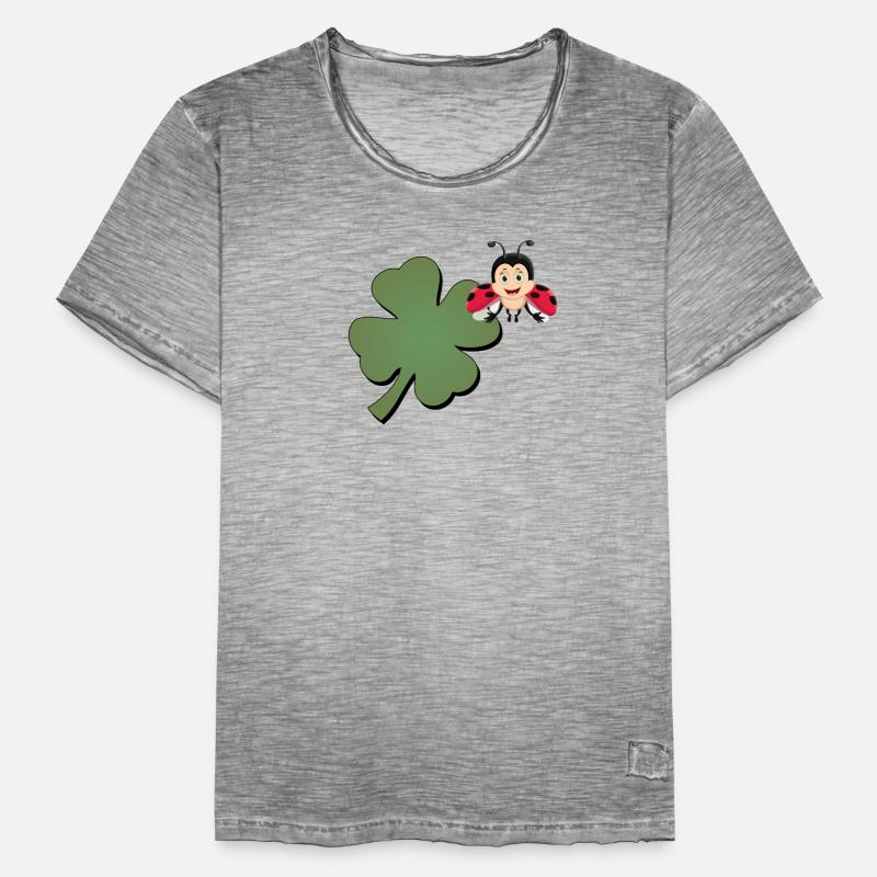 Cloverleaf with Ladybug (ladybug) Men's Vintage T-Shirt