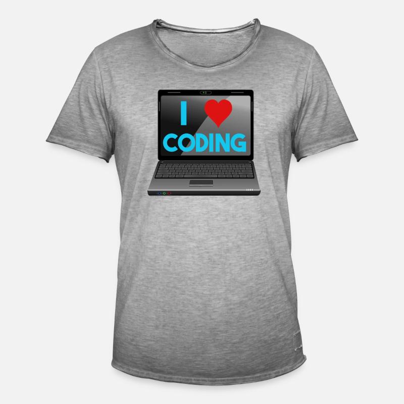 Programmieren, Programmierer, Informatiker - Männer Vintage T-Shirt - Vintage Grau