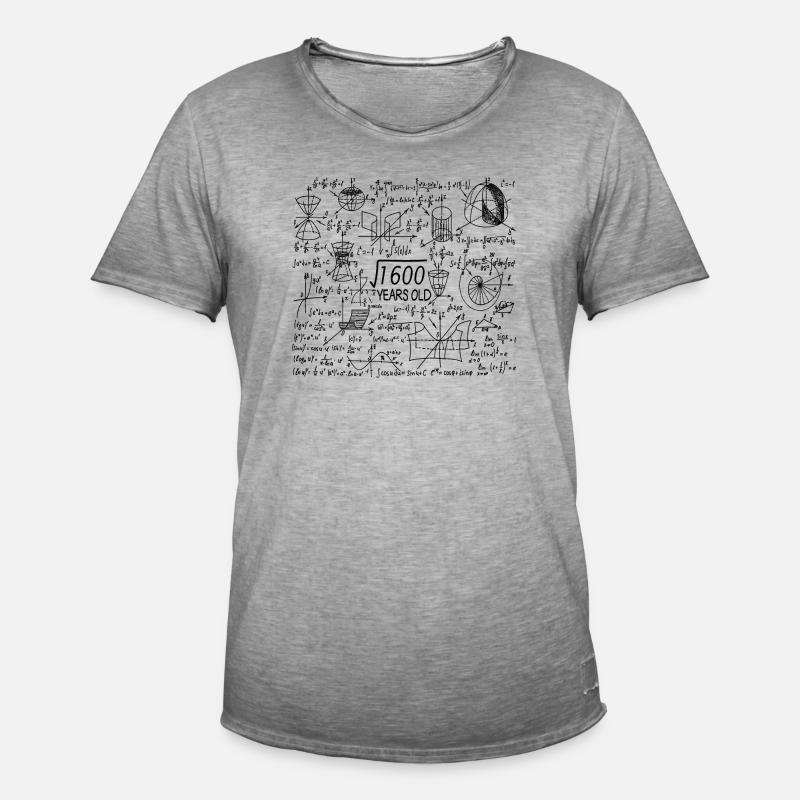 40 ans pour les profs de maths et les geeks en maths - T-shirt vintage Homme - vintage gris