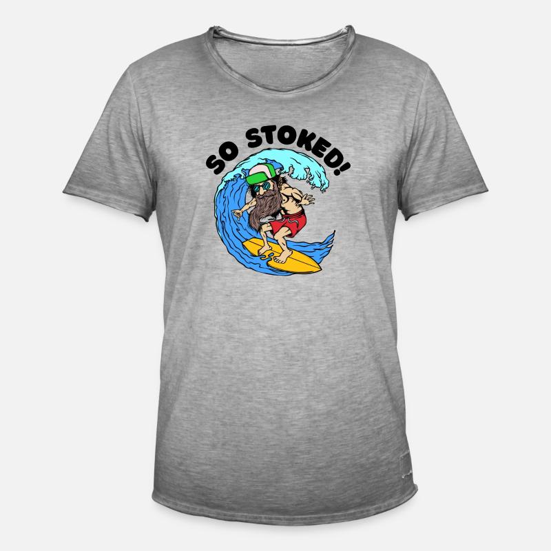 Bart Bartträger Bartfrisur Statement Barthaare - Männer Vintage T-Shirt - Vintage Grau