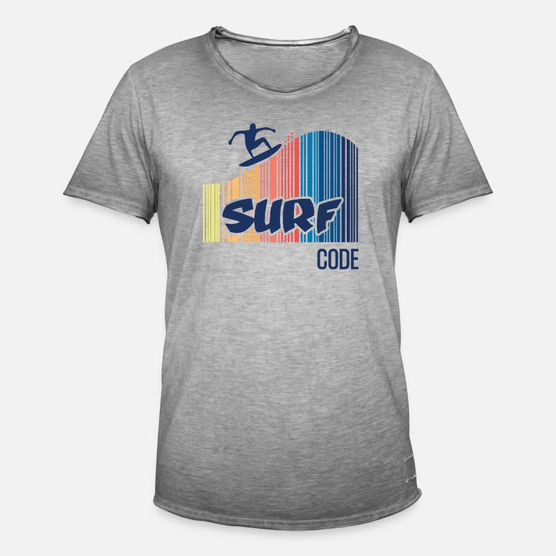 Surfcode - Männer Vintage T-Shirt - Vintage Grau