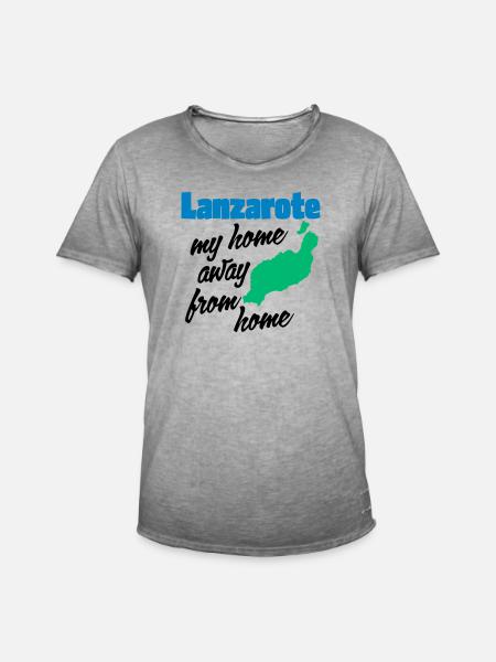 Lanzarote, mein zweites Zuhause - Männer Vintage T-Shirt - Vintage Grau