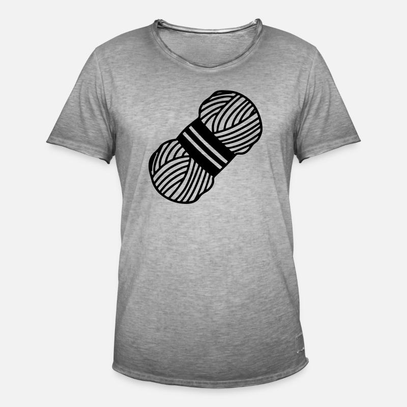 Wolle knoten oder häkeln - Männer Vintage T-Shirt - Vintage Grau