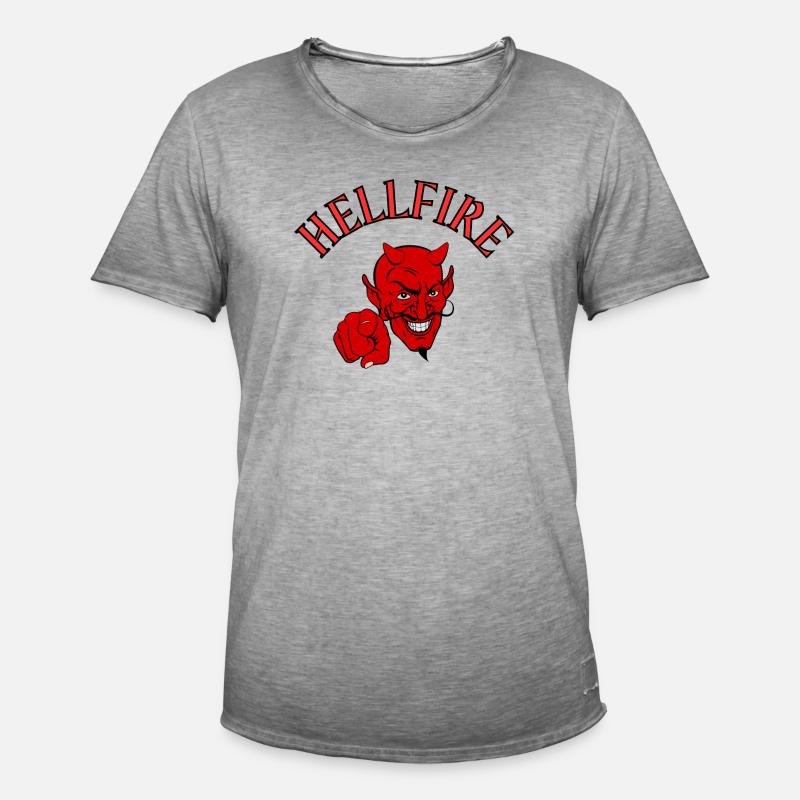 Devil, Satan, Devil, Hellfire - Men's Vintage T-Shirt - vintage grey