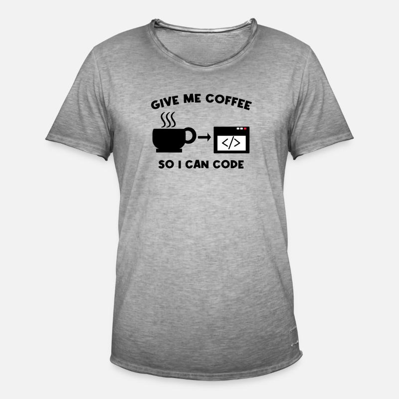 Arbeiter Job Karriere Coder Statement Erfolg - Männer Vintage T-Shirt - Vintage Grau