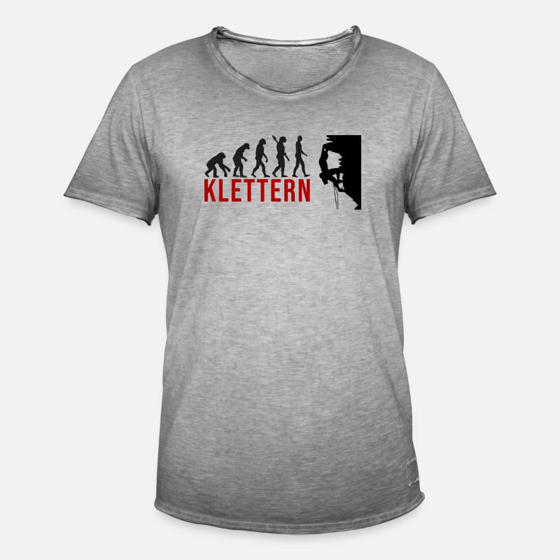 Ecolution Klettern - Männer Vintage T-Shirt - Vintage Grau